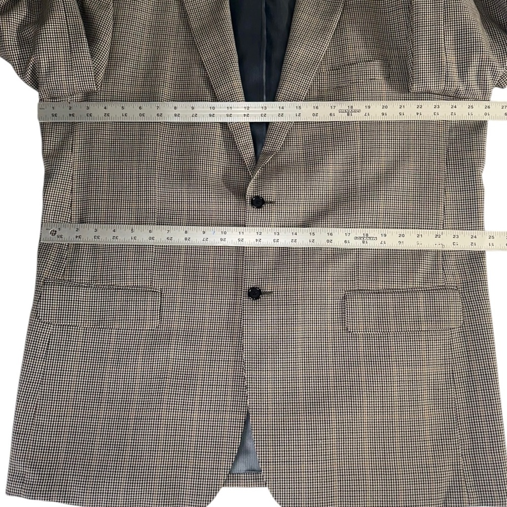 Pendleton Men’s 100% Wool Houndstooth Beige Blazer Sport Coat 48L - Picture 9 of 10
